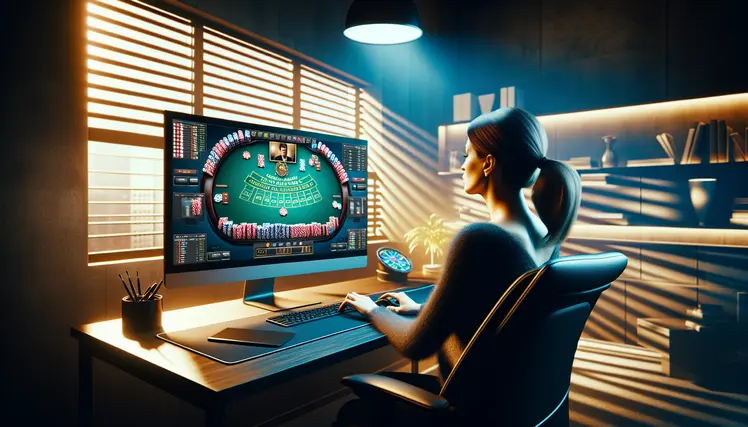 Người chơi đang tham gia Blackjack trực tuyến
